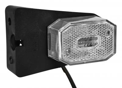 Aspöck Flexipoint I Positionsleuchte weiss konventionell, 65x44x28, 0.5 m DC Kabel mit Gummihalter VerglNr: 014000359, 31-6569-037