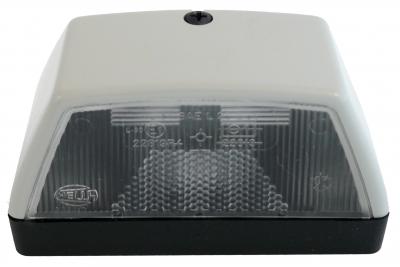 Hella Kennzeichenleuchte 12/24V, Gehäuse grau 105x55x57, Lochabstand 72mm VerglNr: 2KA003389-001