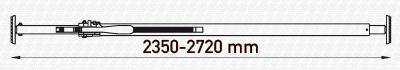Klemmbalken Belastbarkeit 130 daN, 2350 - 2720 mm, Rohr-Ø 42 mm