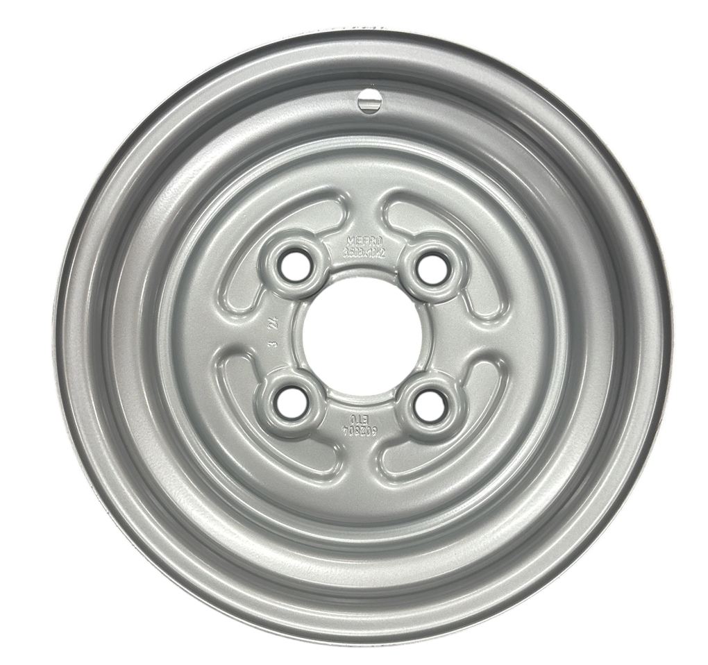 Felge 3.50-10 4/60/100, ET 0 Mefro VerglNr: Mefro 602816, 604300