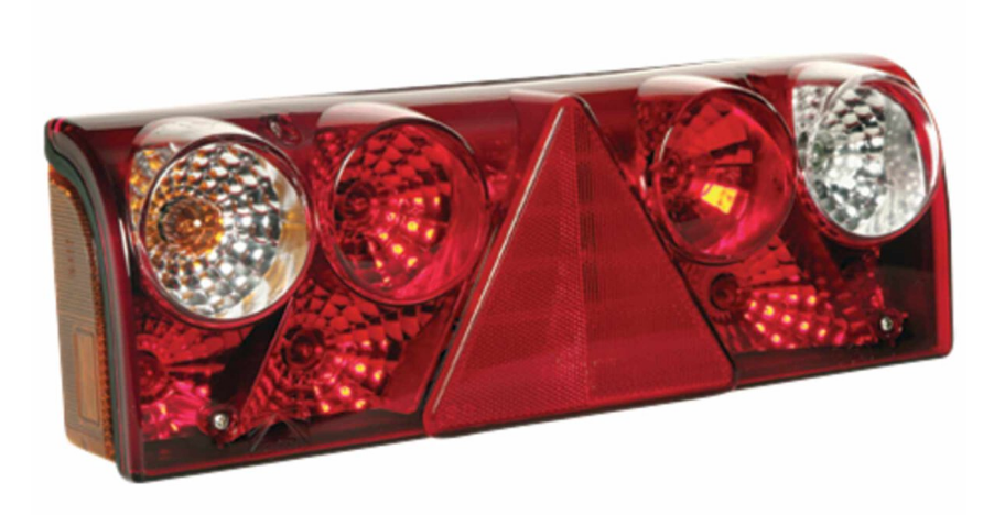 Aspöck Heckleuchte Europoint II links, 7pol. AMP + 4x2 pol. Superseal, Teil-LED