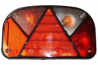 Aspöck Multipoint II Mehrfunktionsleuchte rechts 240x140x52, KZL seitlich, ohne NSL, 5 pol Bajonettanschluss VerglNr: 014000326