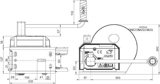 ALKO Seilwinde gebremst OPTIMA Typ 1201, mit 12,5 m Band