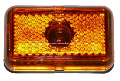 Seitenmarkierungsleuchte Jokon gelb 12 V, SMLR 130 74x45x22.5,  integrierter Rückstrahler, Lochabstand 52.5mm VerglNr: 014000428, 12.1004.001