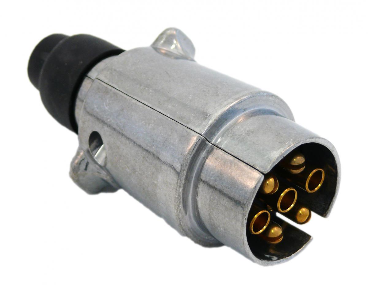 Stecker, 7-polig, Alu Schraubkontakt VerglNr: 014000100