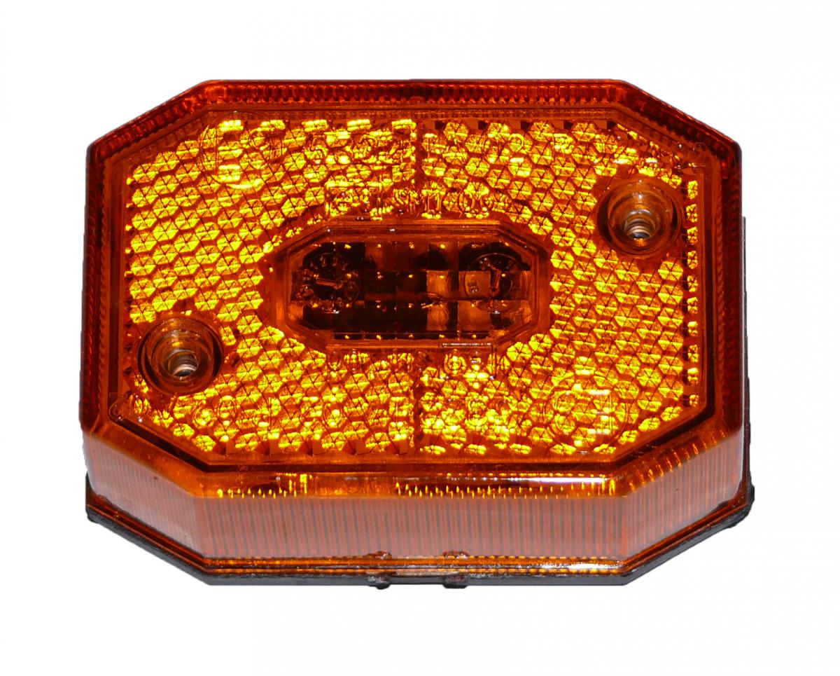 Aspöck Flexipoint I Seitenmarkierungsleuchte gelb konventionell reflektierend, 0.8m DC Kabel