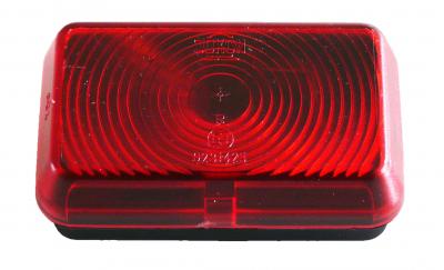 Schlussleuchte Jokon rot, 12 Volt, S 130 73x44x22, Lochabstand 52.5mm, mit Gummitülle VerglNr: 13.0002.000