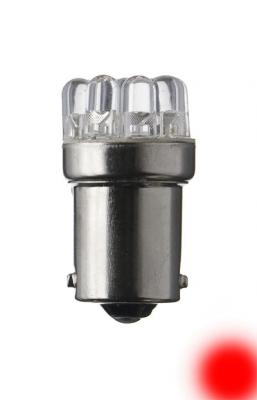 Glühlampe 9 LED rot 12 V, 10 W, Ba15s 