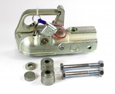 Kugelkupplung 2600 kg Guss, abschließbar Bohrung: v: Ø 12.5, h: Ø 12.5