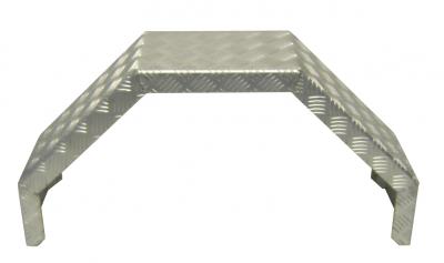 Einachs-Kotflügel aus Alu-Quintettblech B220 S800 H400 VerglNr: 010100782