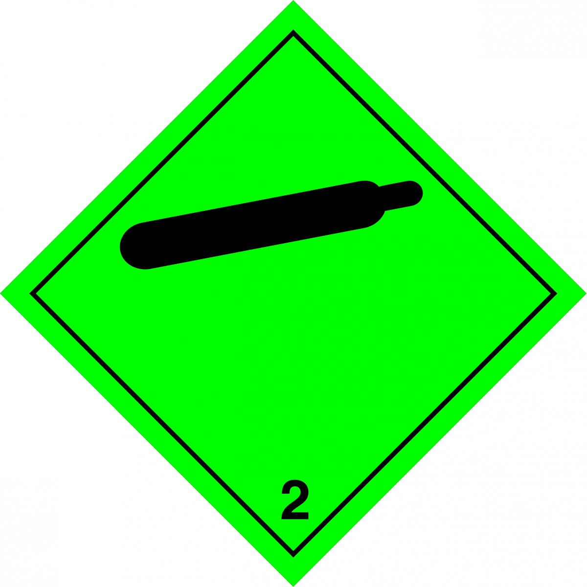 Gefahrzettel Klasse 2.2 Magnetfolie 300 x 300 mm 