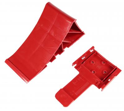 PKW-Unterlegkeil kpl mit Halter Kunststoff, rot VerglNr: Radkeil Keil