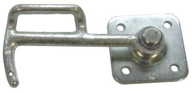 Kastenverschluss rechts verzinkt, Gr. 3, Platte 90x90mm, Hebel 210mm