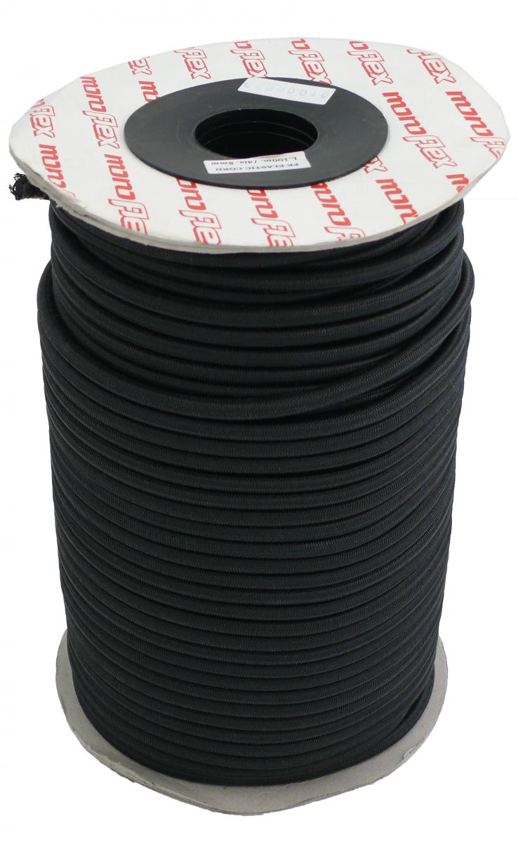 Expanderseil Ø 8 mm Rolle=100 m, schwarz multifill, Polyethylen-Ummantelung, UV-beständig, VerglNr: 020010409,3040009