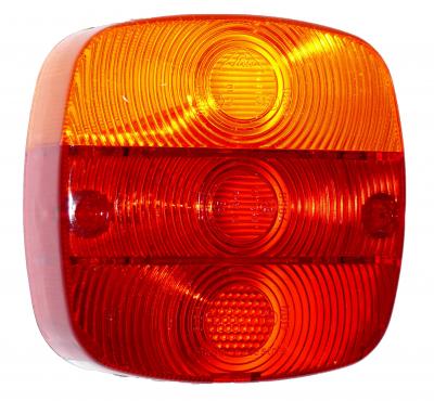 Hella Lichtscheibe für Schlussleuchte 2SE002578701, 121x121x56mm, mit/ohne Kennzeichenfenster VerglNr: 014000621, 9EL146491-001, 9EL.146.491.001