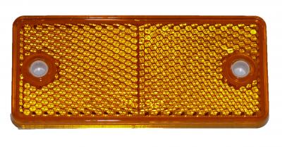 Rückstrahler, 90x40, gelb gebohrt, ohne Kleber VerglNr: 521.02