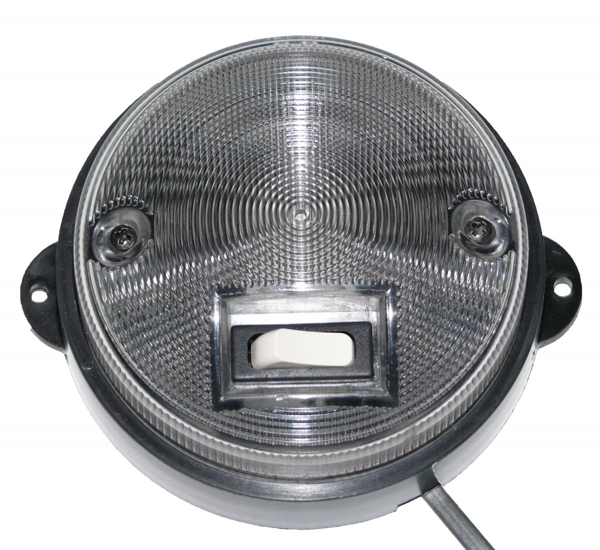 Aspöck Inpoint Innenleuchte mit Schalter, 2.5m DC-Kabel, Ø 133