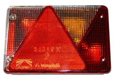 Aspöck Multipoint IV Mehrfunktionsleuchte rechts 200x136x56, KZL seitlich , 5 pol Bajonettanschluss VerglNr: 014000578