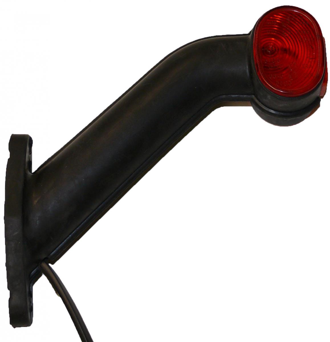 Aspöck Superpoint II Umrissleuchte rechts rot/weiss/orange, 1.0m DC-Kabel, 170x168x47