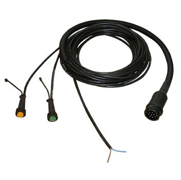 Aspöck Kabelsatz 13-polig, 6000 mm mit 5 pol Bajonett-Anschluß, DC-Abgang 100 mm und mit 4000 mm Ladeleitung VerglNr: 58-2063-017