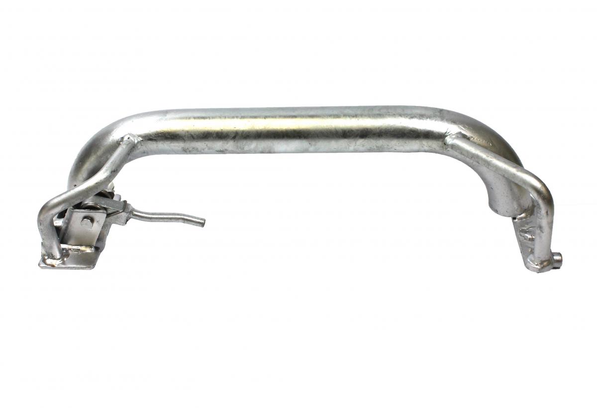 Radstopper verzinkt links für Autotransporter Mitte-Mitte 470 mm/ Komplette Breite 510 mm 