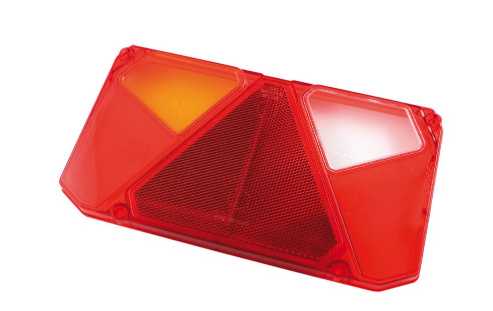 WAS - Ersatzglas zu Schlussleuchte W125 links, ohne Kennzeichenleuchte, 242 x 134 mm VerglNr: 01410901