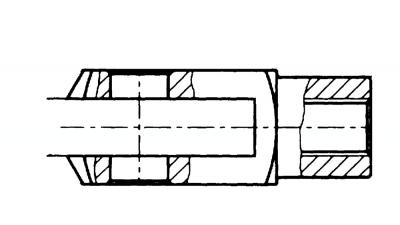 Gabelkopf m. ES-Bolzen, vz. M 8 x 16 mm VerglNr: 212766