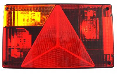 Schlussleuchte Jokon links 12 Volt, BBSKN 595 L, 238x138x50, mit Zentralstecker 5 pol Bajonettanschluss VerglNr: 10.2070.110, 014000820