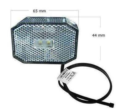 Aspöck Flexipoint Positionsleuchte LED weiß, 65x44x28, 0.5m DC Kabel VerglNr: 316309007, 31-6309-007