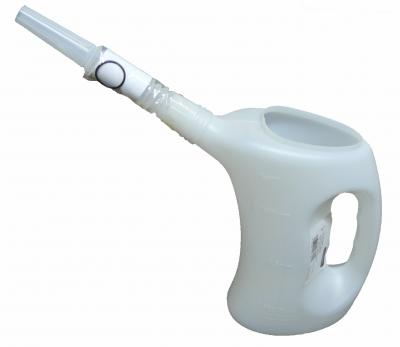 Meßbecher aus Polyäthylen 2000 ml, flex. Auslauf, Deckel 