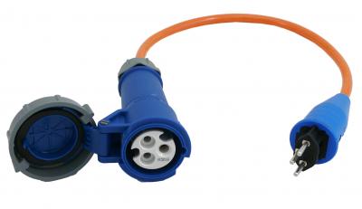 Adapterkabel 5000mm Kabellänge CEE-Kuppl.Bajo/Vollg-Steck CH 