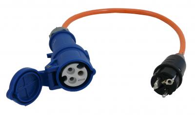 Adapterkabel 5000mm Kabellänge CEE-Kupplung/Schuko-Stecker 