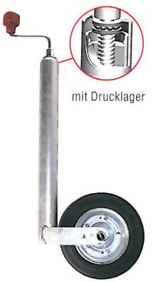 ALKO Stützrad Plus 200x50 Vollgummirad Rohr Ø 48 mm, Rohrlänge: 450 mm, Stützlast: 150 kg VerglNr: 1222436