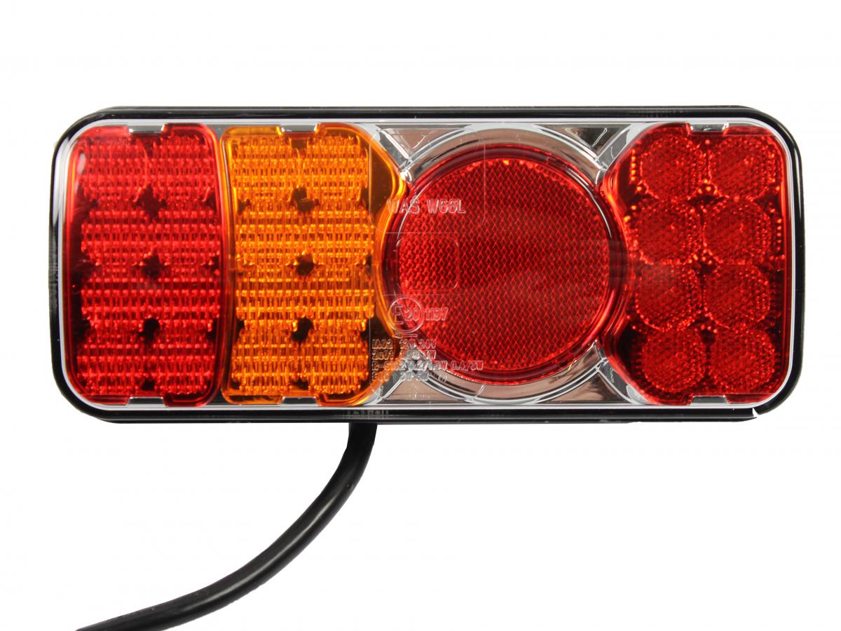 Schlussleuchte LED WAS links 12 V, 200,5 x 85 x 40 mm, VerglNr: 02.300.443
