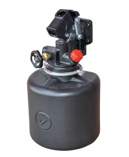 Hand-Druckpumpe Einfachhub einfachwirkend 150 bar, Tankinhalt 4 Liter, mit Kunststofftank / ohne Pumpenhebel, Chapel PE20S