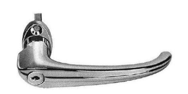 Aussengriff mit Zylinder + Schlüssel, Schaftlänge 102 x 8 x 8 mm