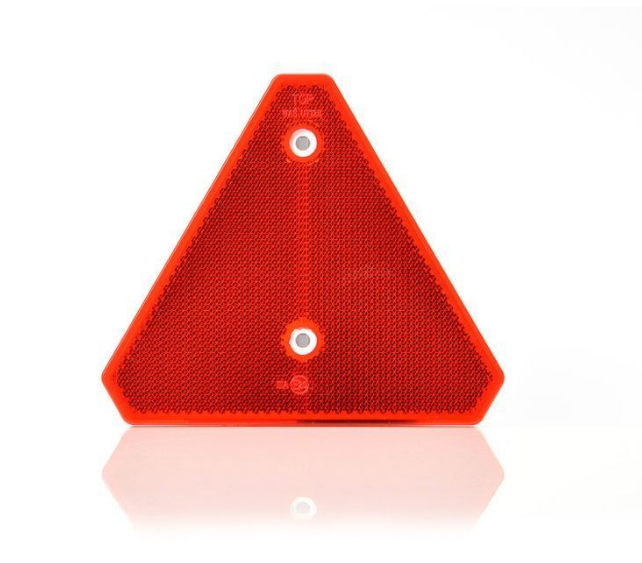 Dreieckrückstrahler WAS 2-Loch Befestigung 5.5mm B150 x H125 x 6.3mm, Lochabstand 70mm