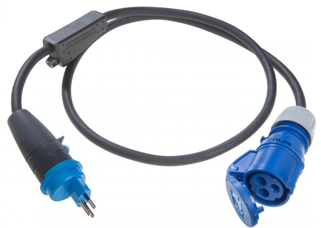 CEE-Adapterleitung H07RN-F Stecker Schweiz / CEE-Kupplung 1500 mm VerglNr: 00592