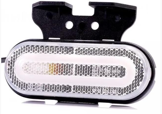 Fristom Umrissleuchte LED weiss FT-072 B, 0.5m Kabel, 12V-36V 120,5x46,5x18,6 mm, mit Winkelhalter