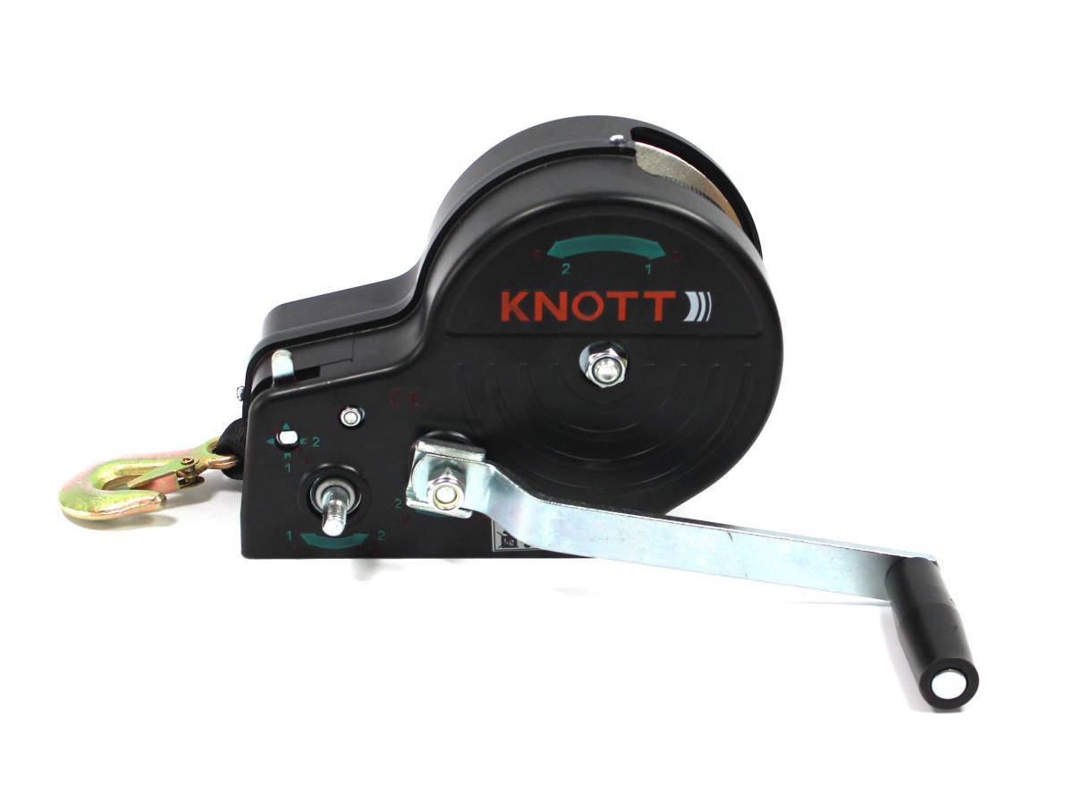 Knott Seilwinde 900kg mit Band 7 mtr.