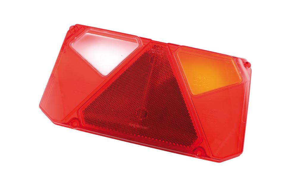 WAS - Ersatzglas zu Schlussleuchte W125 rechts, ohne Kennzeichenleuchte, 242 x 134 mm VerglNr: 01410901