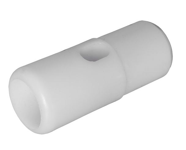 Planrohrstopfen Kunststoff weiss, mit Langloch, Ø 60 mm, Länge 120 mm