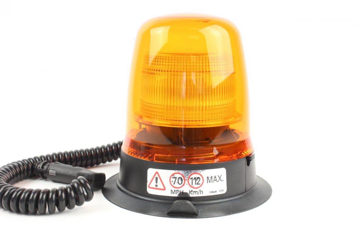 Rundumleuchte 12 V, Halogen Magnetfuss, Anschl. Zig.-Anz 