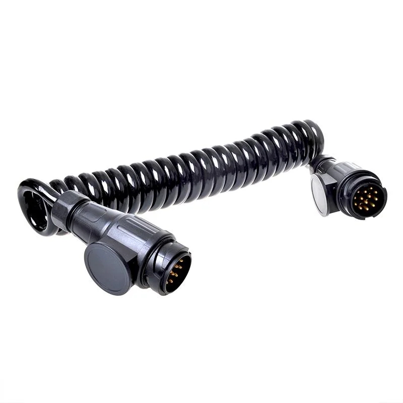 Spiralkabel 3.5 Meter, 13 Adern, mit 2x Stecker 13-polig, PVC