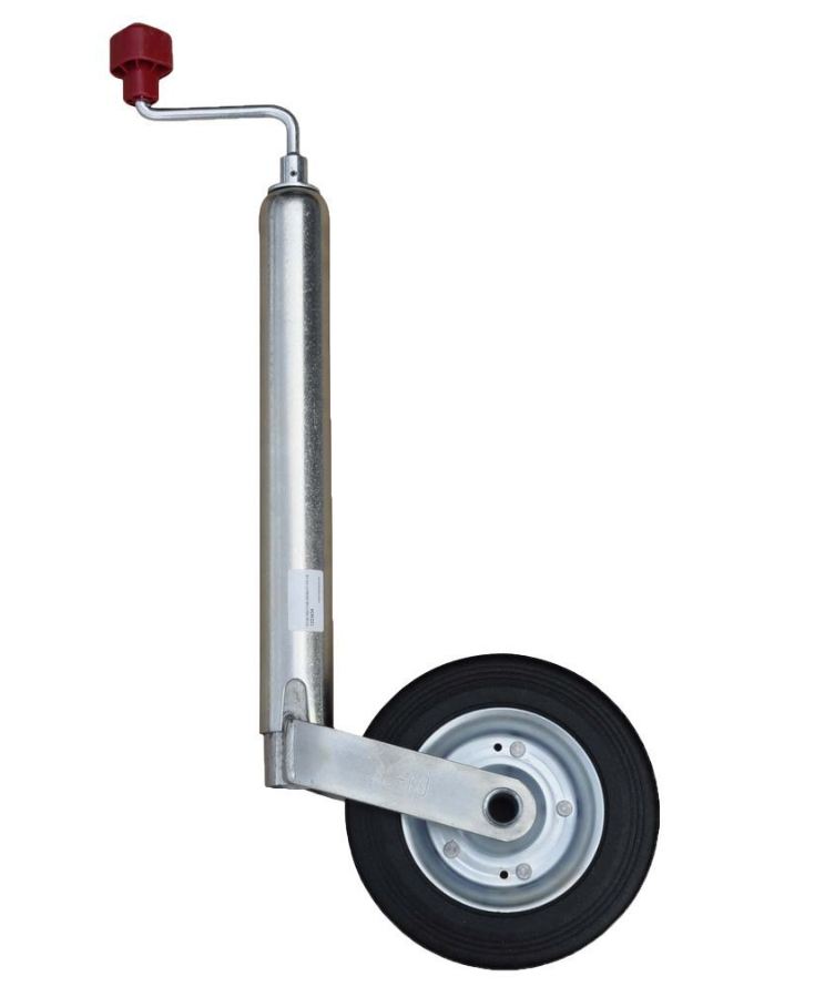 ALKO Stützrad vz., Vollgummi Stahlfelge 200 x 50 Rohr Ø 48 mm, Rohrlänge: 370 mm, Stützlast: 150 kg VerglNr: 1222434