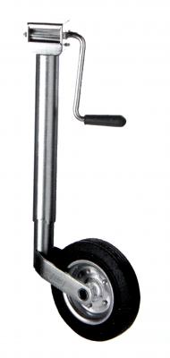 Stützrad vu., Vollgummi Stahlfelge 200 x 50 Rohr Ø 48 mm, Rohrlänge: 405 mm, Stützlast: 150 kg, VerglNr: 130210