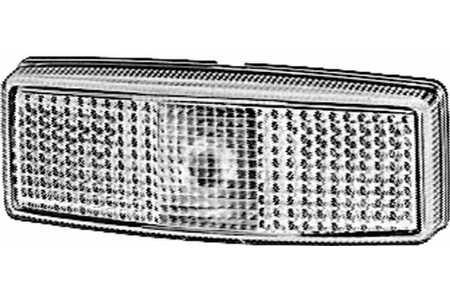 Hella Positionsleuchte weiss mit Rückstrahler 24V GGVS 110x40x25, Lochabstand 45mm VerglNr: 2PG006717-021, 2PG.006.717.021