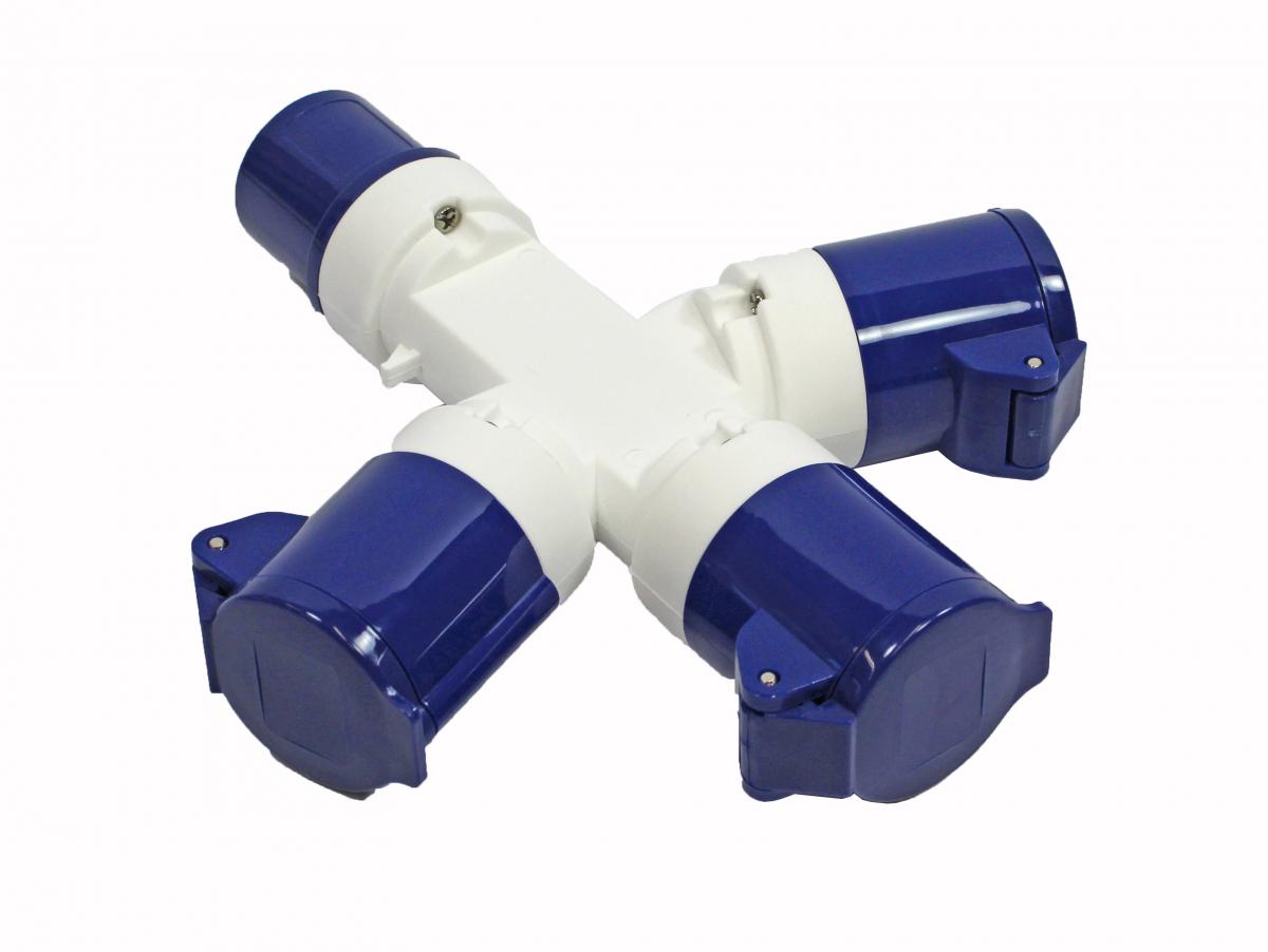 CEE 3-fach Verteiler 16A, 3-polig, 230V 16A 