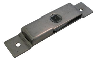 Zungenschloss V2A, L: 115 mm, B: 22 mm, H: 12 mm, Lochabstand 95 mm, 8 mm Vierkant