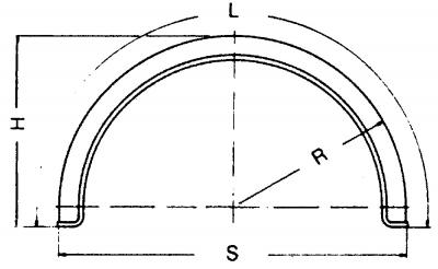 Kunststoffkotflügel B200 R375 L1200 S750 H390